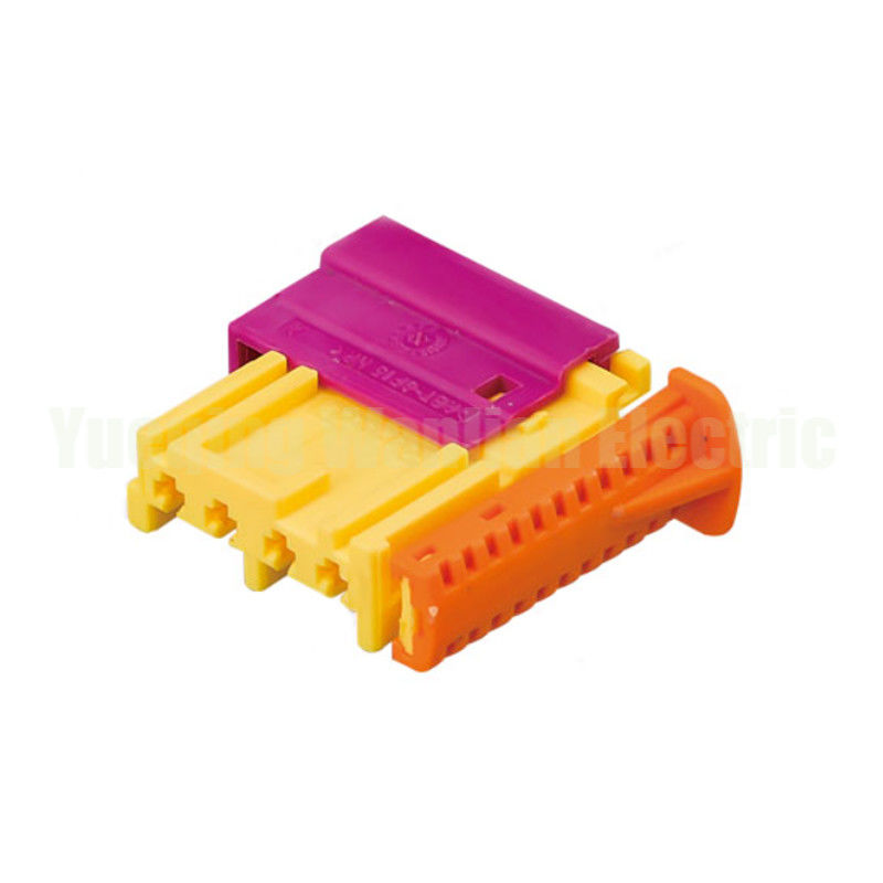 60203904 4 Pin Waterproof Automotive Connector Yellow / Pink Housing Wire Plug Cable Harness