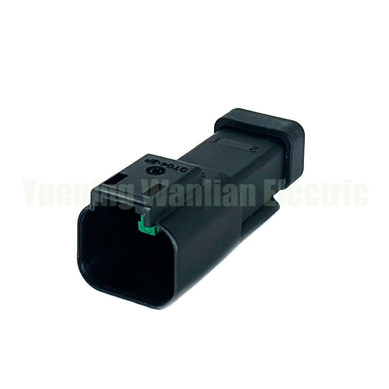 2 Pin DT04-2P-CE03 Black wire harness terminal waterproof Engine electrical connector