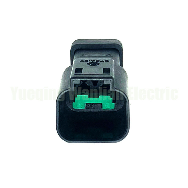 2 Pin DT04-2P-CE03 Black wire harness terminal waterproof Engine electrical connector