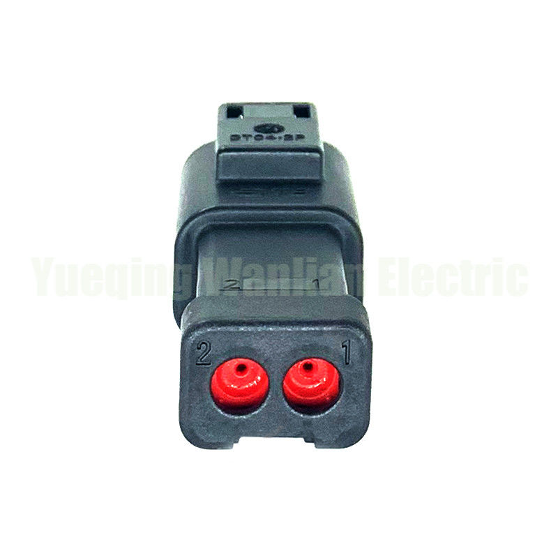 2 Pin DT04-2P-CE03 Black wire harness terminal waterproof Engine electrical connector