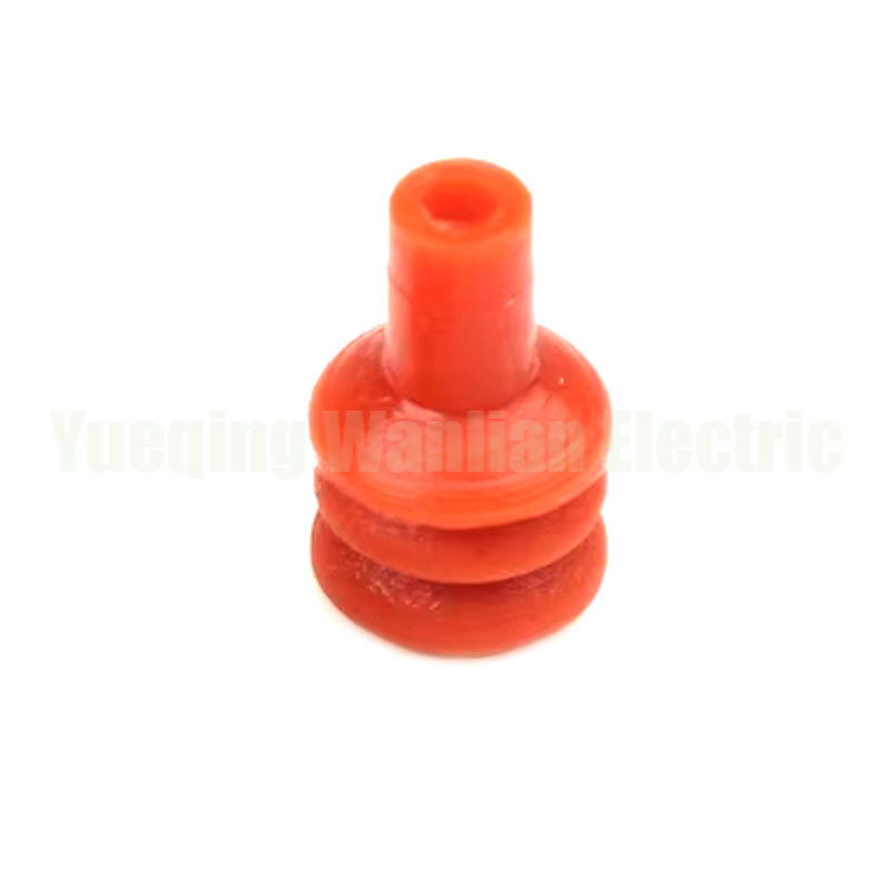 Red 184140-1 Automotive Plug Rubber Seal Super Wire Seals For Auto Connector