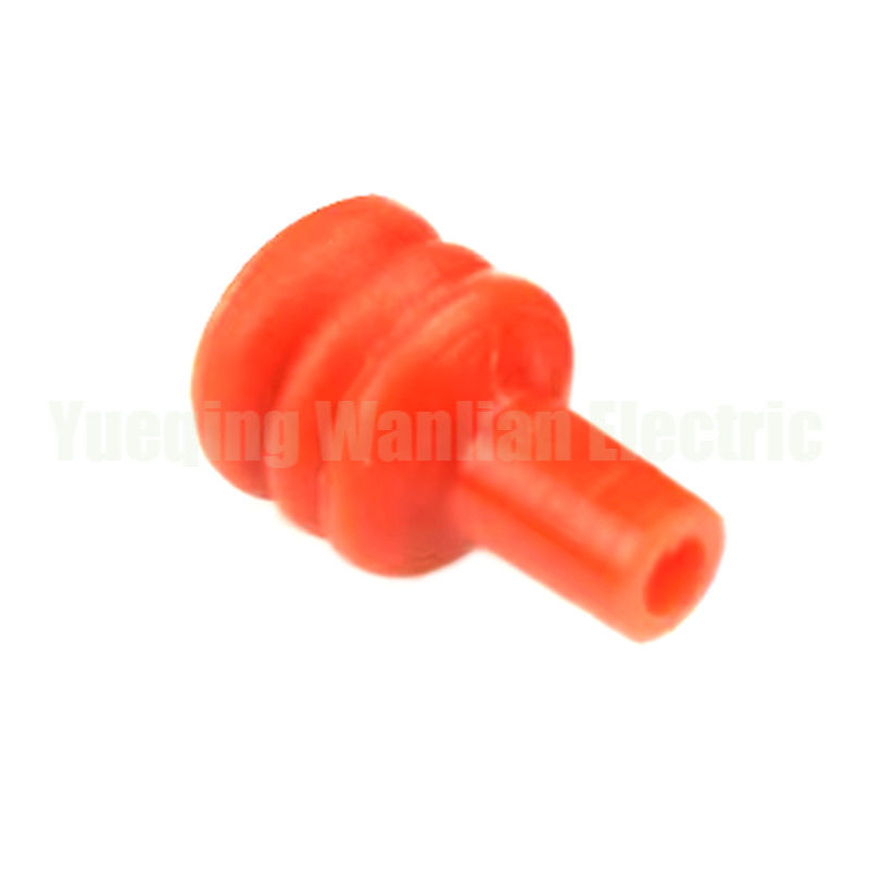 Red 184140-1 Automotive Plug Rubber Seal Super Wire Seals For Auto Connector