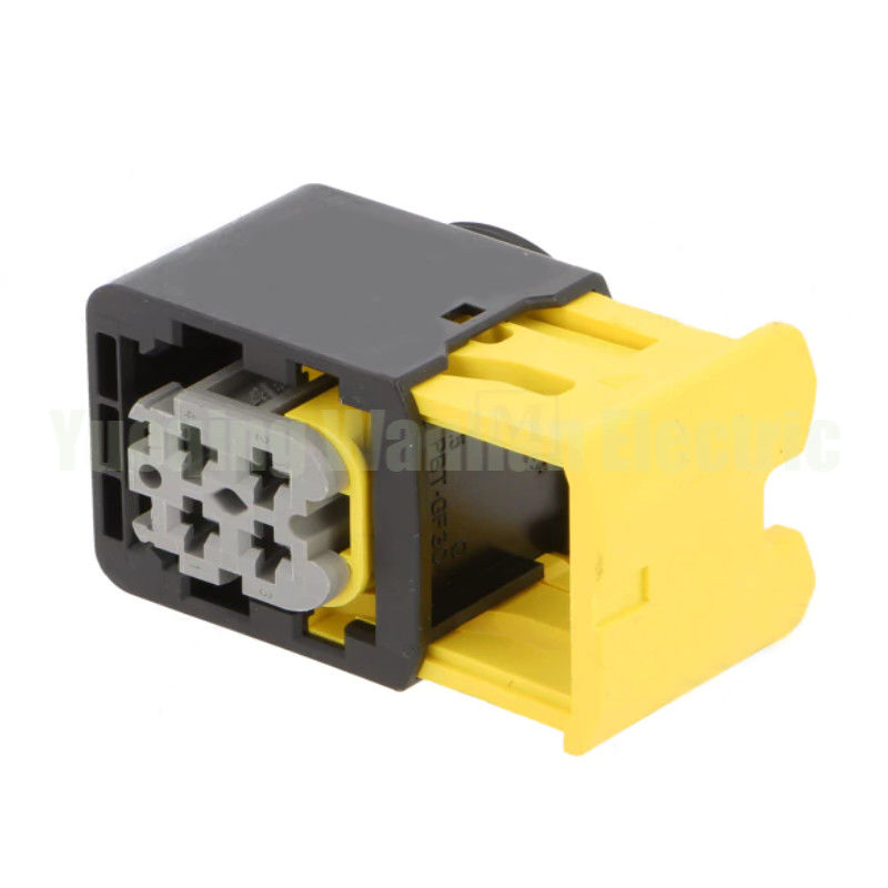 4 Pin HDSCS Connector 2-1418390-1 Black Shell Gray Key Waterproof Female Plug