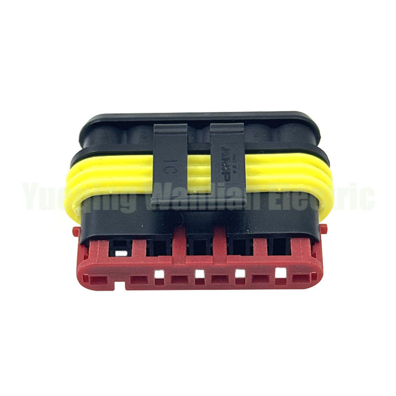 6 Pin 282090-1 Socket Circular Superseal Crimp Without Contacts Auto Wire Connector